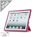 Acase(TM) EZ-Carry Polyurethane Case (ULTRA SLIM) Folio Stand for Apple iPad 2 2nd Generation WiFi / 3G Model 16GB, 32GB, 64GB NEWEST MODEL (Pink)