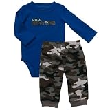 Carters Little Brother 2-pc. Bodysuit & Pant Set BLUE/BROWN MULTI 3 Mo