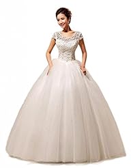 Organza Lace Natural   Waistline Bandage Dress  with a Brush/Sweep Train 