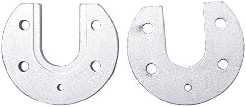FORWORD 2PCS Hot End Circular Fixed Aluminum Sheet for Reprap Kossel 3D Printer (for E3D-V6)Silver