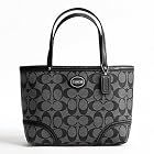 Coach Signature Peyton Top Handle Tote Black