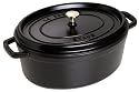Staub 1102725 Cocotte / Bräter, oval 27 cm, schwarz