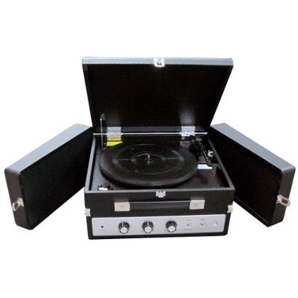 Pyle-Home PLTTB8UI Classical Vinyl Turntable Player with PC Record, iPod Player, AUX Input and Dual Fold-Out Speaker System