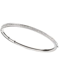 14K White Gold Diamond Bangle Bracelet -- LIFETIME WARRANTY
