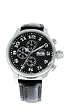 ADEE KAYE STAINLESS STEEL AUTOMATIC MULTIFUNCTION MILITARY STYLE WATCH / BLACK DIAL