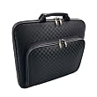 CaseCrown Double Memory Foam Case with Pocket (Checkered) for HP Pavilion DV7-3180US 17.3 Inch Laptop
