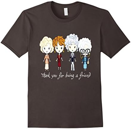 Men's Thank You For Being A Friend Tshirt- BFF T shirt XL Asphalt