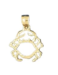Dazzlers Solid 14 karats Gold Crab Charm Pendant available in three colors from jewelsberry (weights: 0.9 grams only)