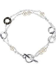 Freshwater Cultured Pearl & Fashion Circle Bracelet