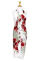 HAWAIIAN SARONG "GREEN / RED / WHITE"