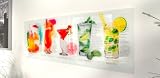 Glasbild Wandbild COCKTAILS 95x33 cm