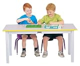 Jonti-Craft 56414JC007 LARGE RECTANGLE TABLE - 14 INCH HIGH - YELLOW