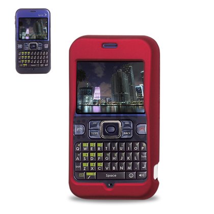 Fashionable Perfect Fit Hard Protector Skin Cover Cell Phone Case with clip for Sanyo SCP-2700 Sprint - Red