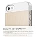 iPhone SE case, elago® [Outift Matrix][White/Champagne Gold] - [Premium Hybrid Construction][Diamond-Cut Aluminum][Spark Design Award] - for iPhone SE/5/5S