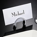 Umbra Partido Place Card Holder, Designed by Thea Yuzyk, Set of 4, Chrome