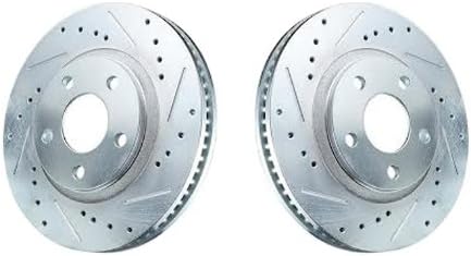 2004 - 2008 ACURA TL ( WILL NOT FIT TYPE-S WITH BREMBO FRONT CALIPERS ) FRONT CROSS DRILLED AND SLOTTED SPORT BRAKE ROTORS