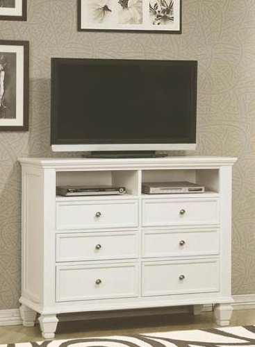 Sandy Beach White TV Dresser by Coaster Furniture