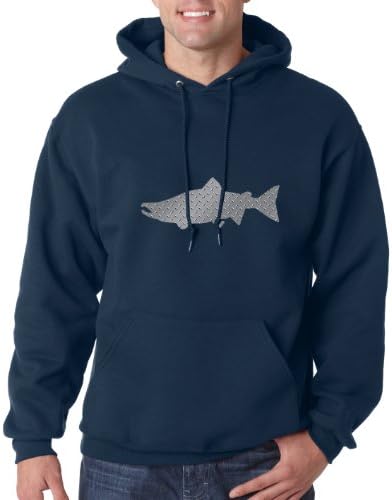 Alaskan Hardgear DP-46SAL Salmon Teflon Hoody Pullover, Large, Navy Blue