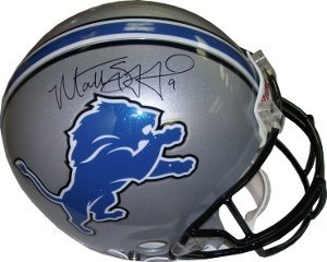 Matthew Stafford Autographed/Hand Signed Detroit Lions Replica Mini Helmet- Stafford Hologram