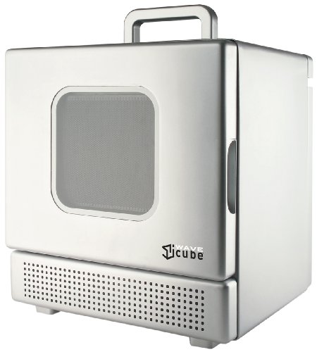 iWavecube IW600SIL 600-Watt Personal Desktop Microwave Oven, Silver