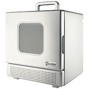 iWavecube IW600SIL 600-Watt Personal Desktop Microwave Oven, Silver