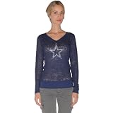 Touch by Alyssa Milano Dallas Cowboys Women's Burnout Long Sleeve Thermal Top XX Large