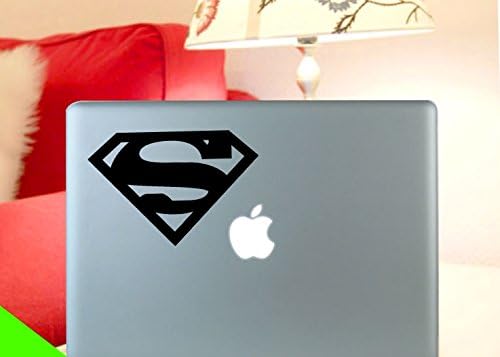 Auto - Decal - Sticker - Superman - For Macbook - Black - (5 inches) Window Sticker for Car, Truck, Motorcycle, Laptop, Ipad, Wall (Superman)