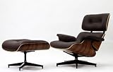 Modern Lounge Chair and Ottoman Set- Black Modern Lounge Chair and Ottoman Set- Black