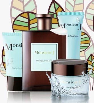 KOREAN COSMETICS, Monsieur J_ original 3 piece set (lotion Face Daily Moisturizer+Fresh &amp; Shave Form+24H Ultra Water Cream) (vitamins, skin tightening, moisture, moisturizing, soothing, exfoliating, men's cosmetics, Homme)[001KR]