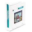 Wilson Jones 363 Line Basic Plus Locking Round Ring View Binder, 1.5" Capacity, 8.5" x 11" Sheet Size, White (W363-34WA)