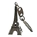 ZHONGJIUYUAN 5-Pack (Bronze) Vintage Eiffel Tower Keychain/Tower Pendant Key Ring Gifts Fashion Romantic Gifts