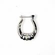 Sterling Silver Plain Hoop Earrings - Size: 26mm