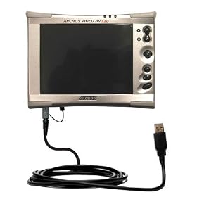 Classic Straight USB Cable for the Archos AV300 with Power Hot Sync and Charge... by Gomadic for the Archos AV300 Series