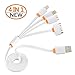 Multi Charger, 4 in 1 Multiple USB Charging Cable Adapter Connector with 8 Pin Lighting / 30 Pin / Micro USB 2.0 / Micro USB 3.0 Ports for iPhone, iPad, Samsung Galaxy S5, Note 4 and More