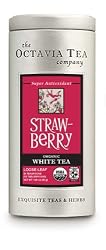 Octavia Tea Strawberry (Organic White Tea, Fair Trade Certified Hibiscus) Loose Tea, 1.06-Ounce Tins (Pack of 2)