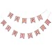 Happy Birthday Bunting Banner Pink and Gold Foiled
