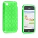 Neon Green Candy Case Hard Silicone Gel Skin with Circle Design Cover Case for Apple Iphone 3G 3GS
