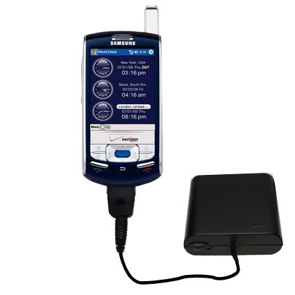 Emergency AA Battery Charge Extender for the Samsung SCH-i830 - Gomadic Brand w/ TipExchange Technology