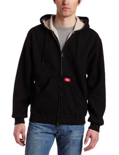 Dickies Mens Bonded Waffle Knit Jacket, Charcoal Grey, Medium