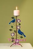 Rustic Metal Home Decor Large Cardinal Pillar Stand Flower Power Centerpiece