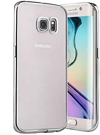 S7 Edge Case, Deliy [Ultra-Thin] [Ultra-Lightweight]Slim Metal Electroplating Transparent Flexible TPU Case for Samsung Galaxy S7 Edge,Scratch Resistant Slip Resistant [Clear View Case] (Silver)