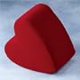LumiSource Mini Heart Ottoman, Red