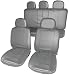 Leather Look Full Set Of Seat Covers In Silver Grey With Lo back And Air Bag Friendly