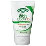 Nature's Gate Kid's Block Sunscreen Lotion, Fragrance-Free, SPF 30, 4-Ounce Tubes (Pack of 3)