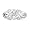 Platinum Plated Sterling Silver Round Diamond Knot Twisted Fashion Ring (1/10 cttw)