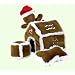 Kyjen Hide-A-Toy Gingerbread House Puzzle Plush Interactive Dog Toy