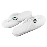 NFL New York Jets Ladies White Plush Thong Slippers (9/10)
