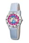 Disney Kids' D044S400 Princess Time Teacher Blue Leather Strap Watch