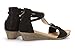 Alexis Leroy Women Artificial Diamond T-straps Wedge Heel Sandals