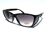 Super 80's Black Sunglasses with Side Blinder Sideview / Mens and Womens Vintage Retro Celebrities (Gwen Stefani / Persol Style)